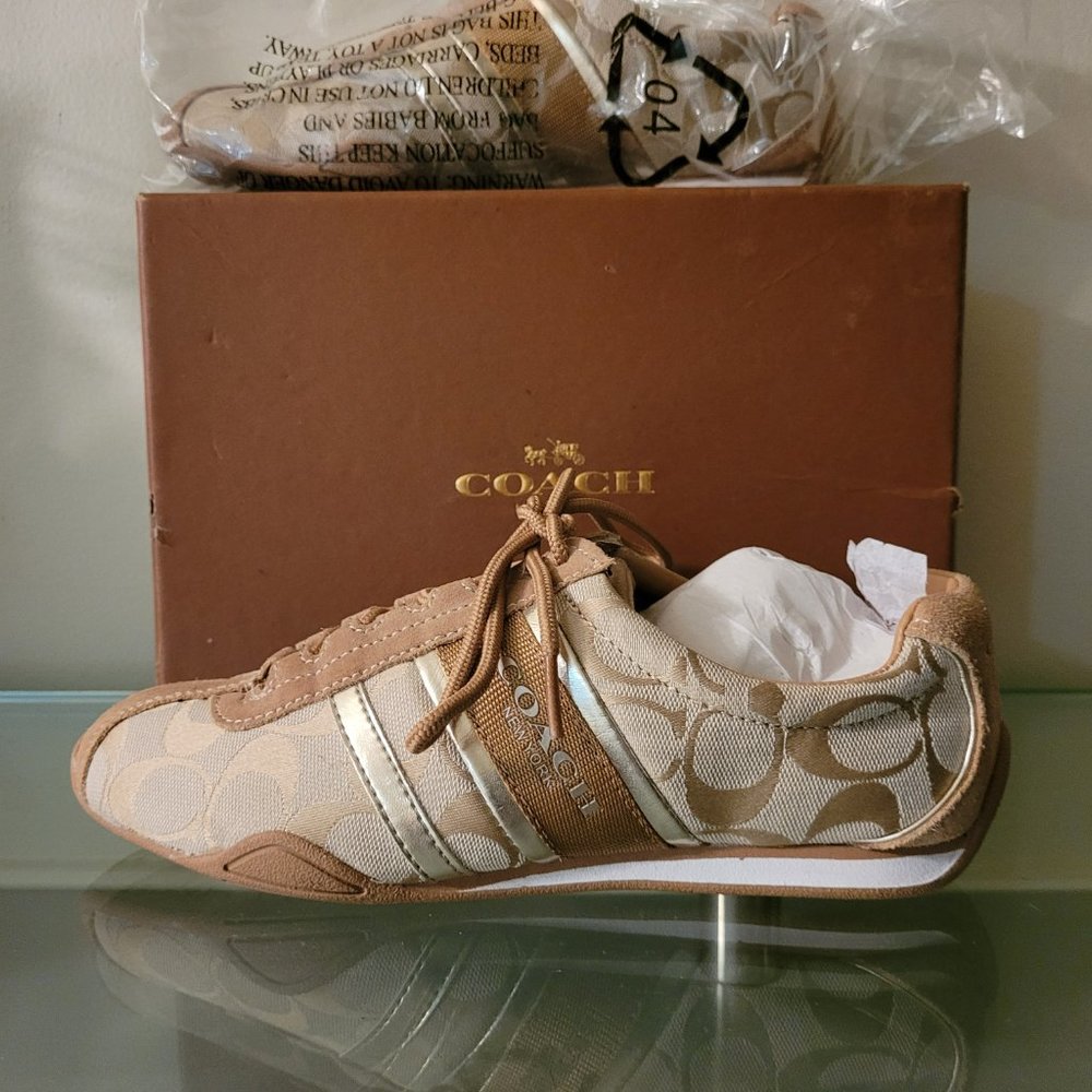 COACH REMONNA 12CM SIG C/MET SNEAKERS SZ 7.5 - Picture 4 of 6